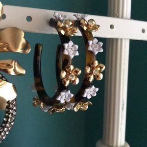 J . Crew Tortoise Hoops